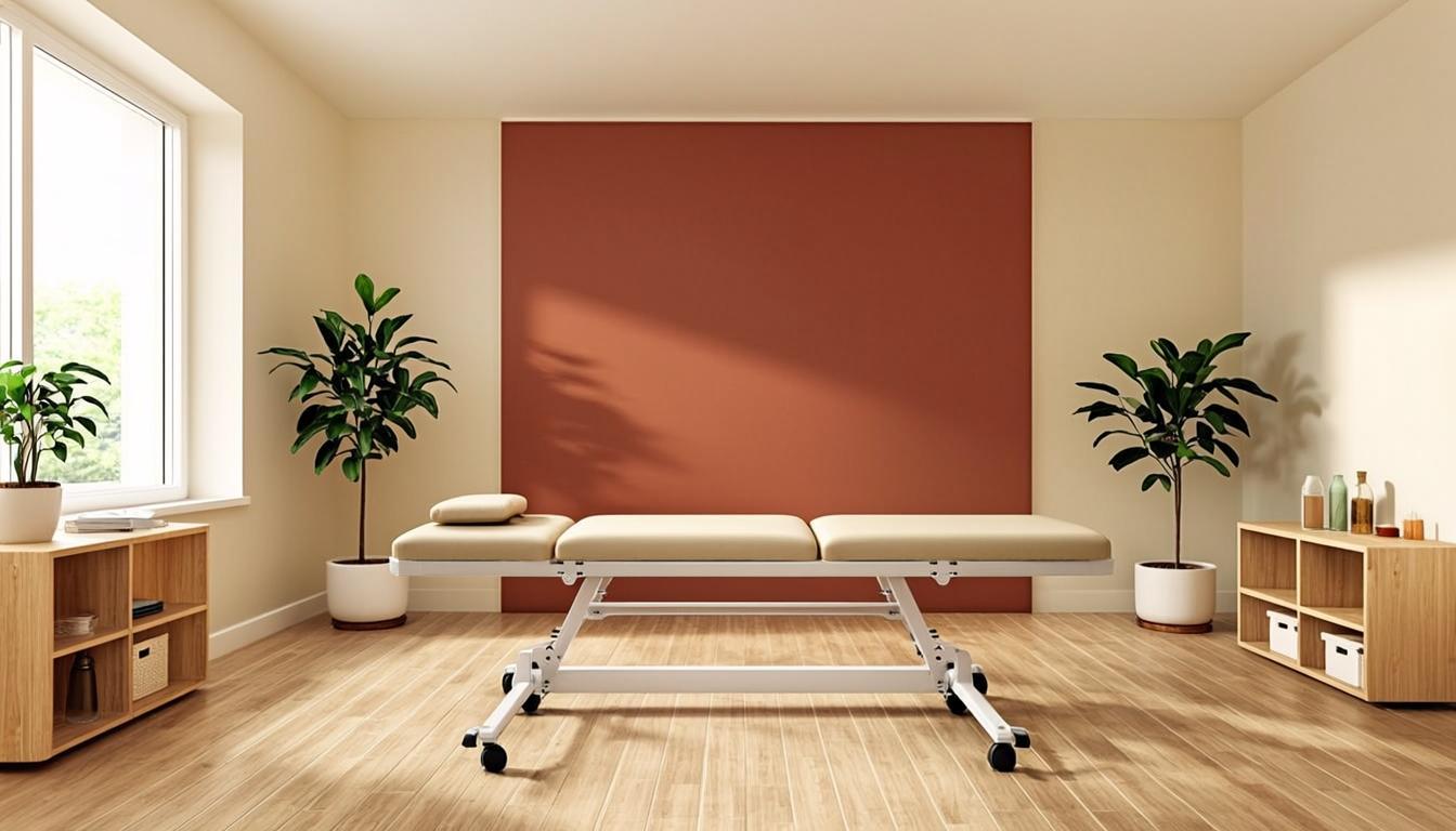 Moderne Physiotherapie-Praxis mit heller Einrichtung